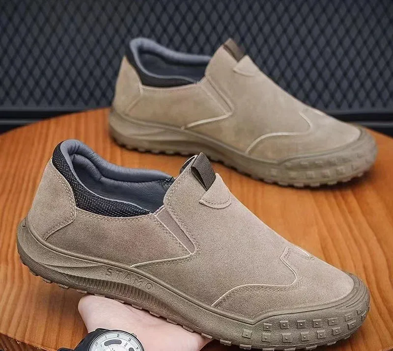 binfenxie  -  Men's Sneakers Anti Slip Platform Casual Canvas Shoes Comfortable Outdoor Hiking Climbing Shoes Man Slip-On Loafers
