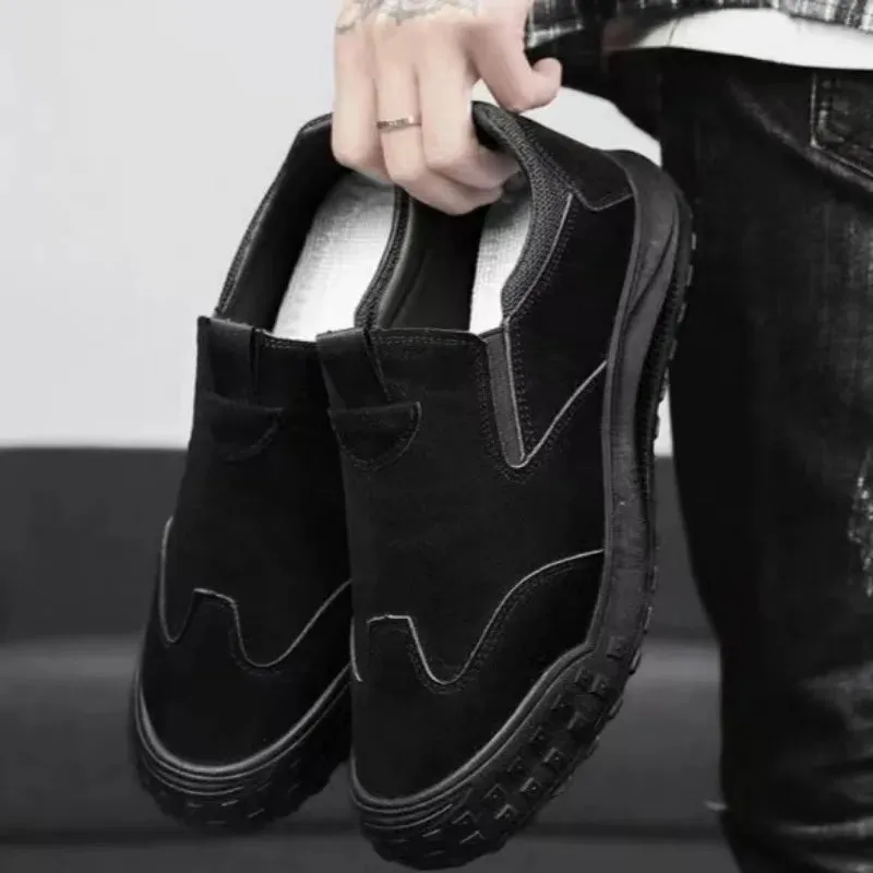 binfenxie  -  Men's Sneakers Anti Slip Platform Casual Canvas Shoes Comfortable Outdoor Hiking Climbing Shoes Man Slip-On Loafers