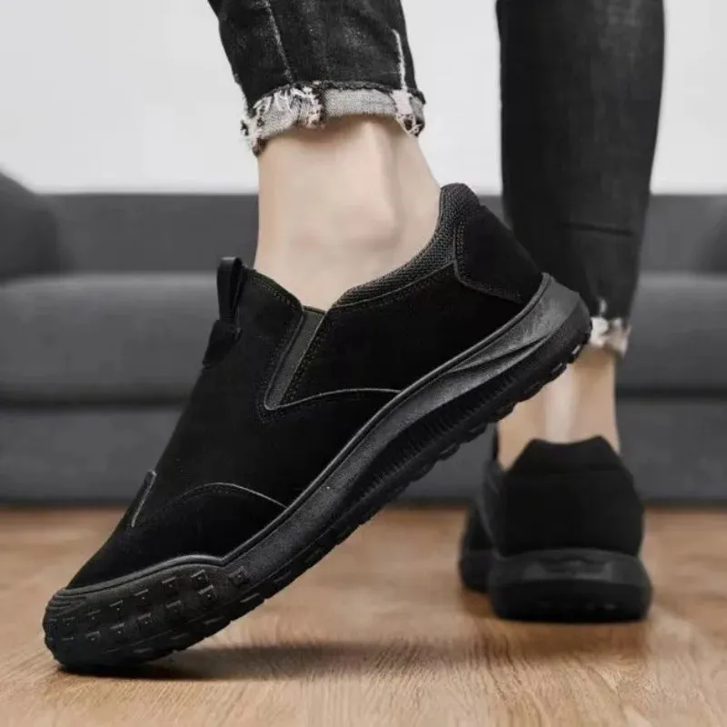 binfenxie  -  Men's Sneakers Anti Slip Platform Casual Canvas Shoes Comfortable Outdoor Hiking Climbing Shoes Man Slip-On Loafers