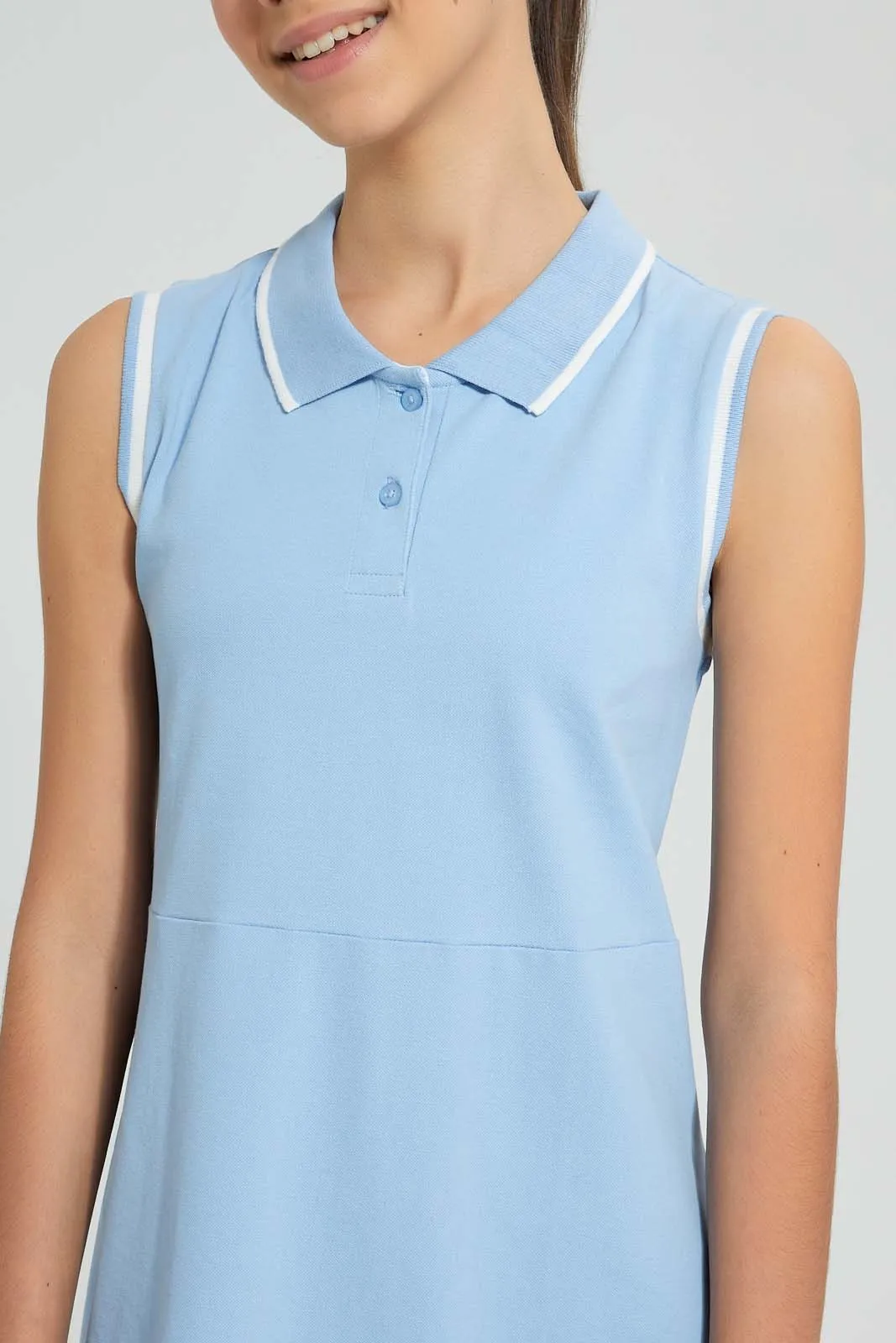 Blue Polo Skater Dress