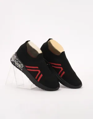 Bold Contrast Slip-On Sneakers