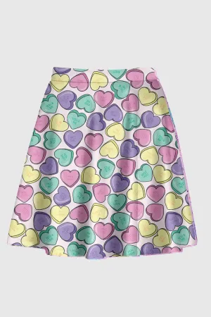 Candy Heart White Skirt