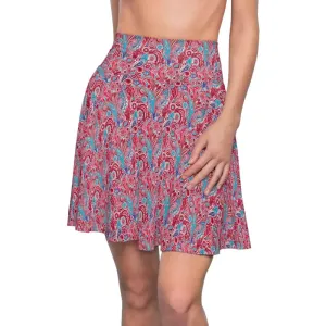Dipaliz Blue Paisley Women's Skater Skirt