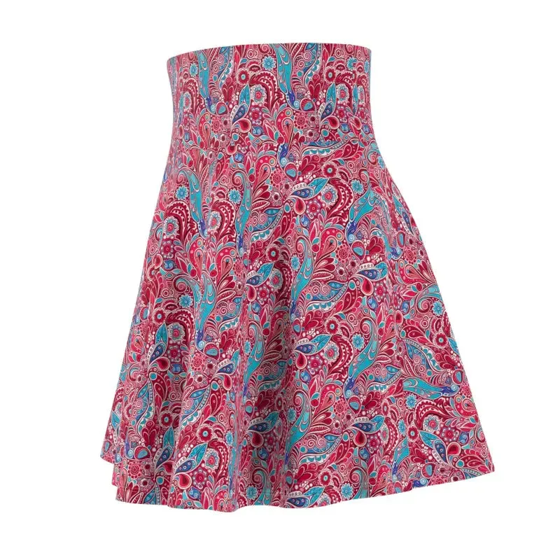 Dipaliz Blue Paisley Women's Skater Skirt