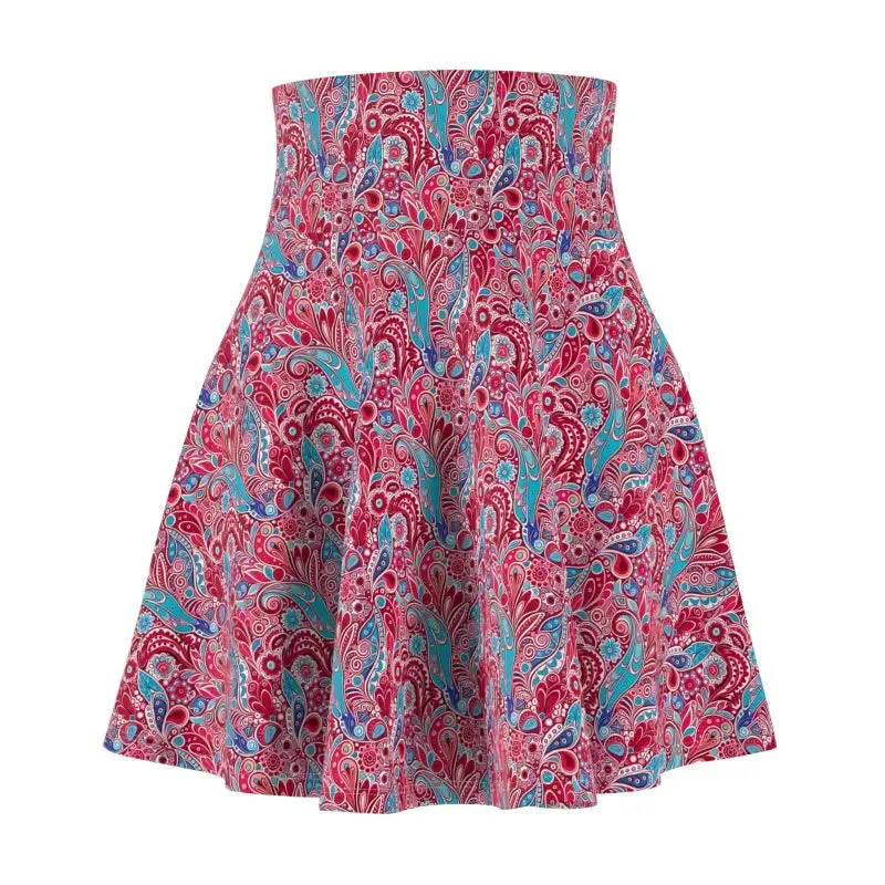 Dipaliz Blue Paisley Women's Skater Skirt