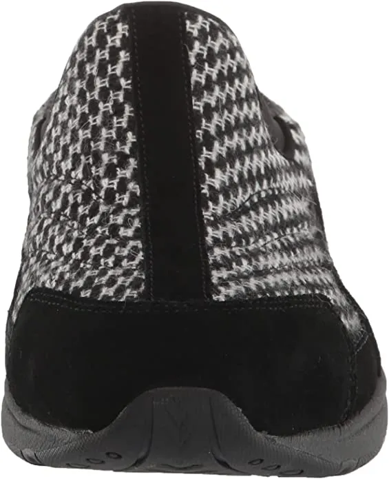 Easy Spirit Travel Time Black Round Leather Comfort Slip On Mule Clog X-Wide