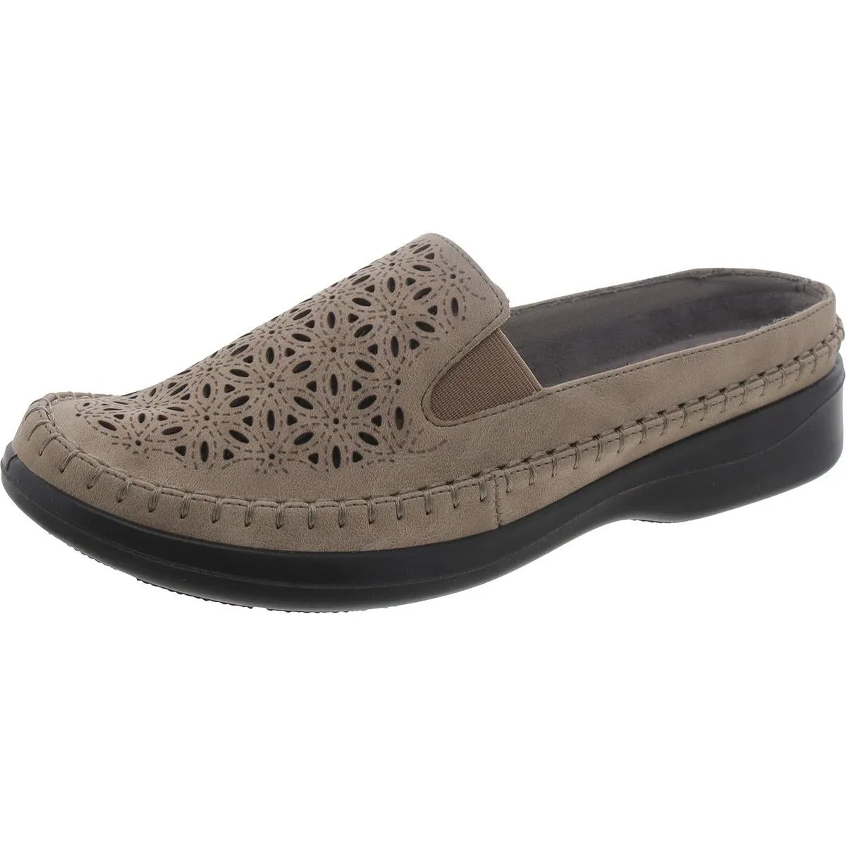 Easy Street Womens Kita  Faux Leather Slip On Mules