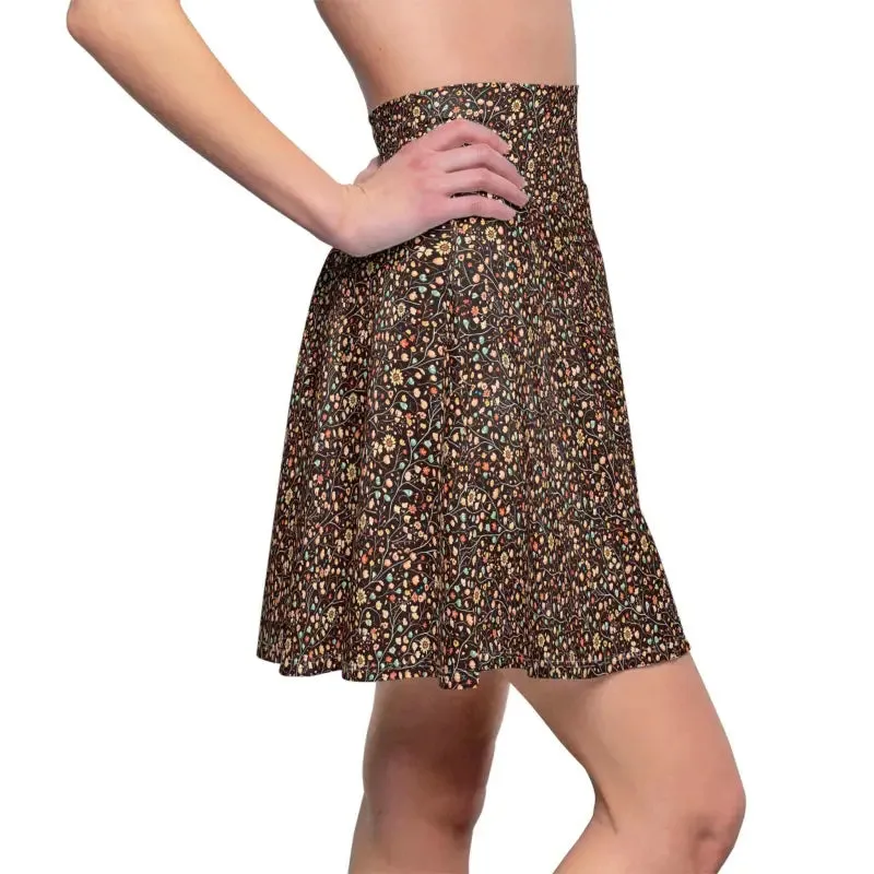 Floral Pattern Women's Skater Skirt