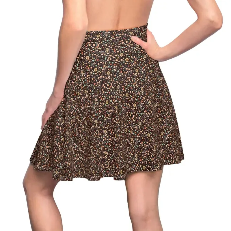 Floral Pattern Women's Skater Skirt