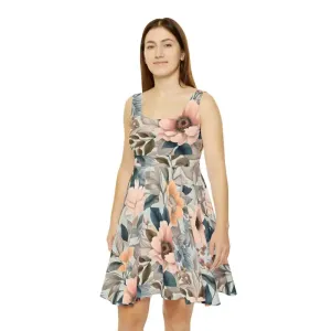 Flower Power Skater Dress with Delicate Flower Pattern