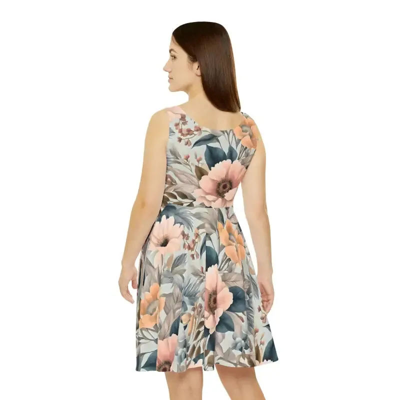 Flower Power Skater Dress with Delicate Flower Pattern
