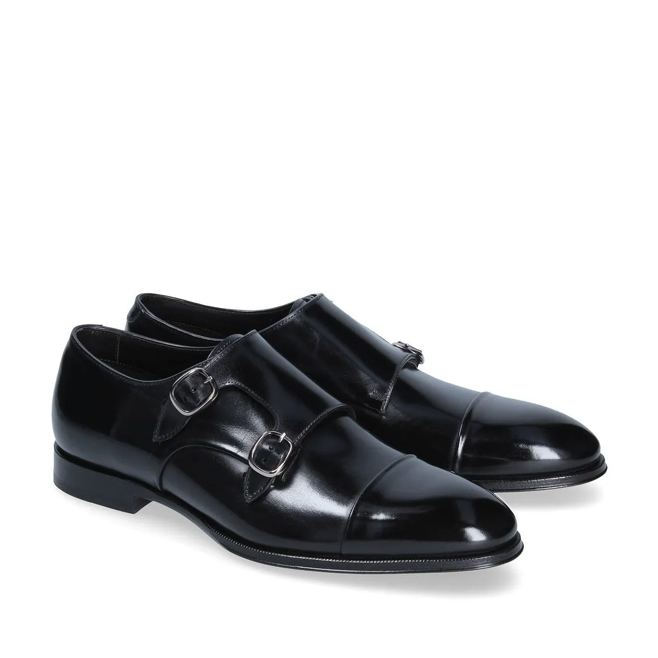Franceschetti Genoa Men's Shoes Calf-Skin Leather Double Monk-Straps Loafers (FCCT1023)