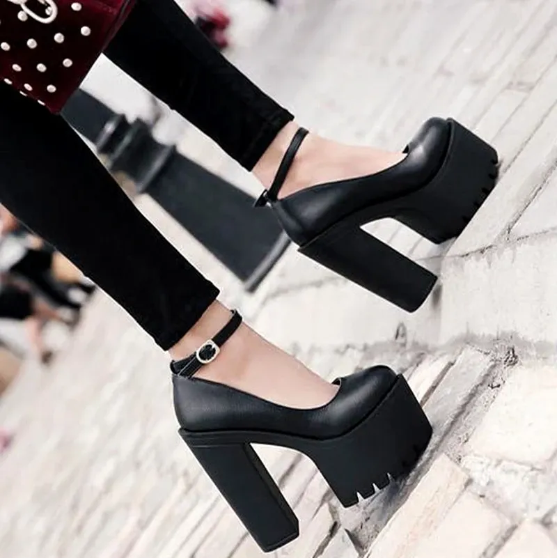 Funki Buys | Shoes | Women's High Mary Jane Gothic Platforms