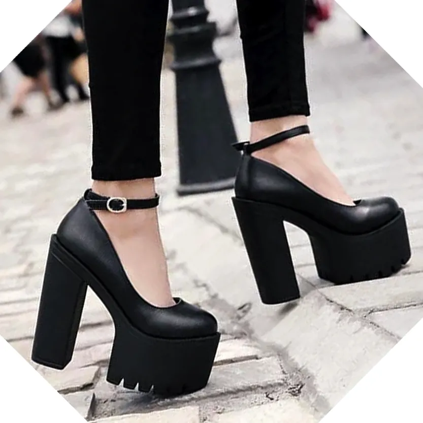 Funki Buys | Shoes | Women's High Mary Jane Gothic Platforms
