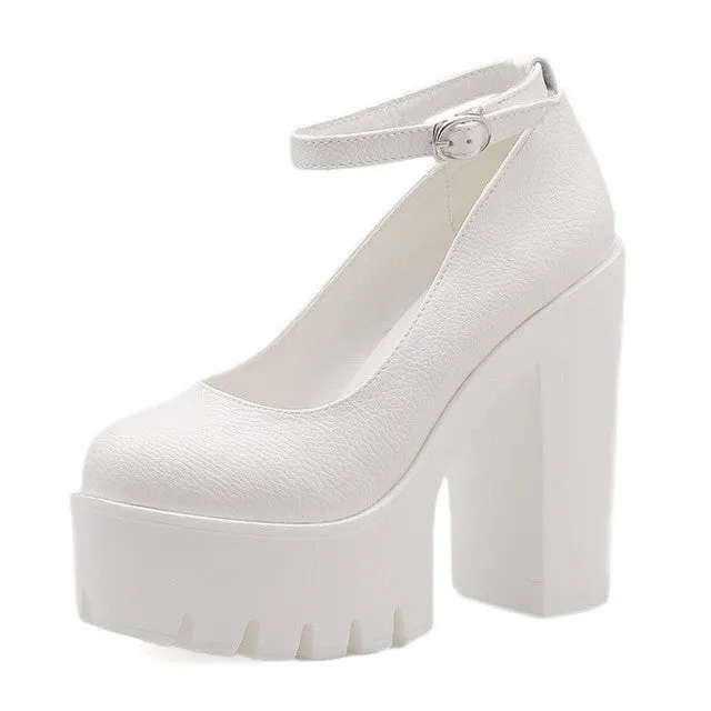 Funki Buys | Shoes | Women's High Mary Jane Gothic Platforms