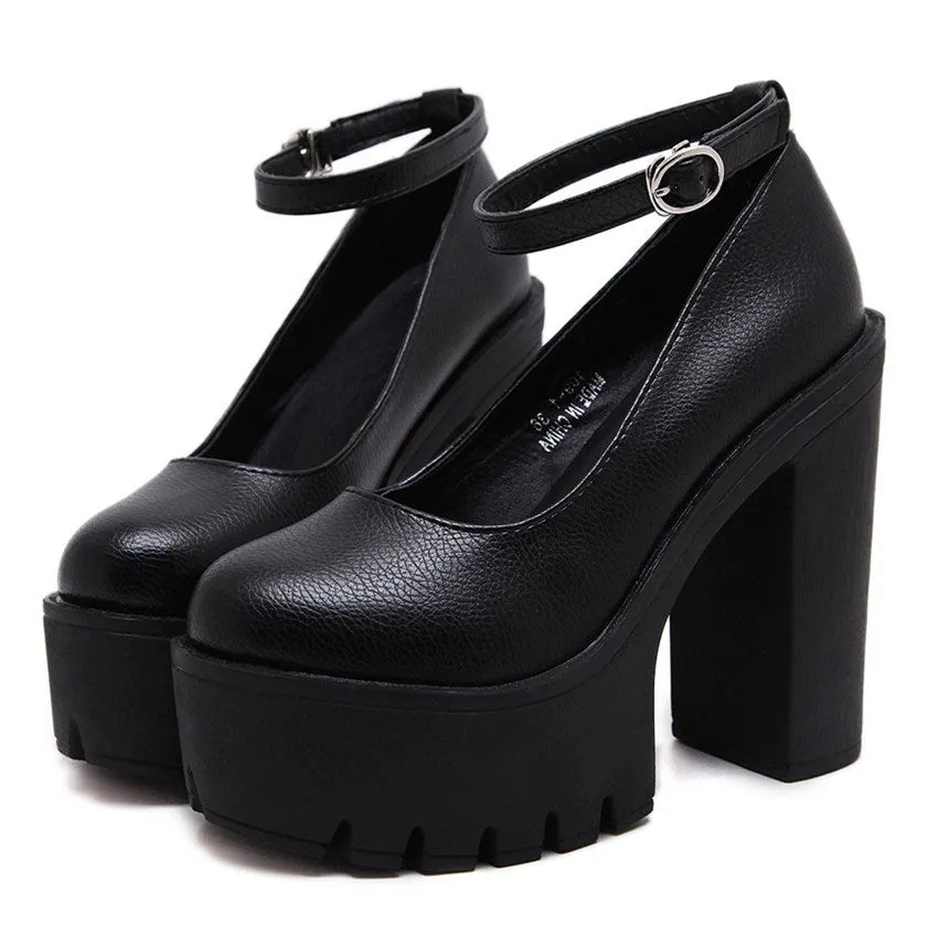 Funki Buys | Shoes | Women's High Mary Jane Gothic Platforms