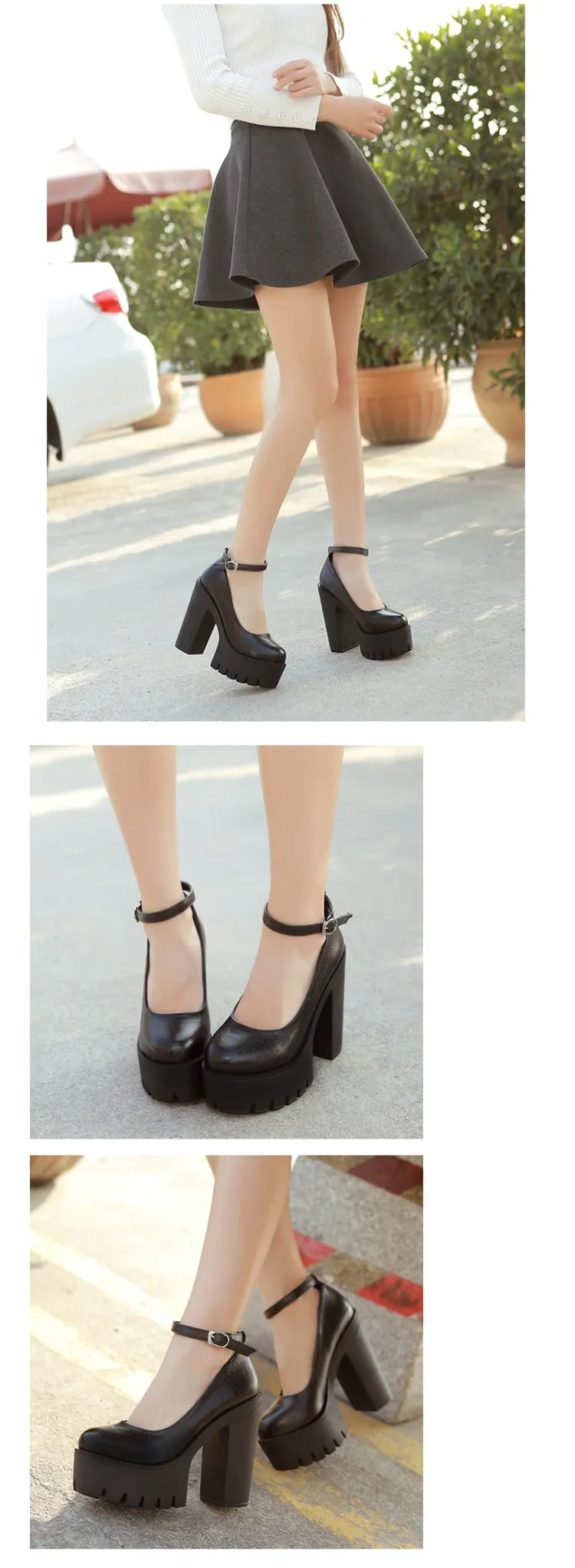 Funki Buys | Shoes | Women's High Mary Jane Gothic Platforms