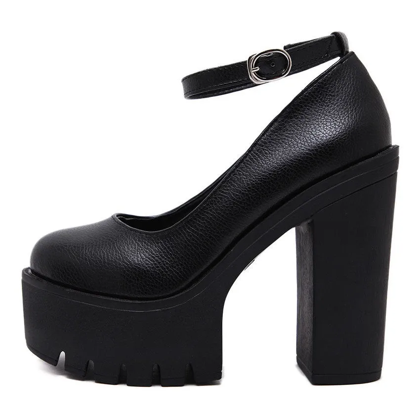 Funki Buys | Shoes | Women's High Mary Jane Gothic Platforms