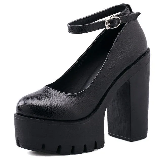 Funki Buys | Shoes | Women's High Mary Jane Gothic Platforms