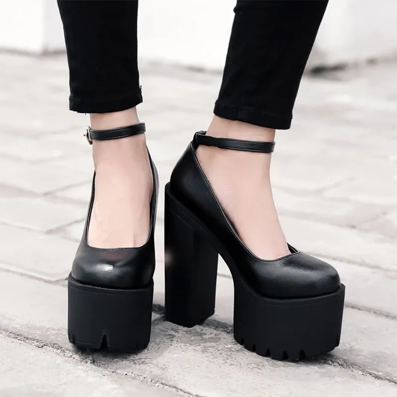 Funki Buys | Shoes | Women's High Mary Jane Gothic Platforms
