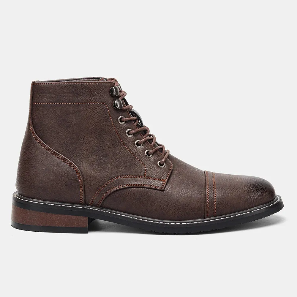 Keith | Vintage Cap-Toe Derby Boots