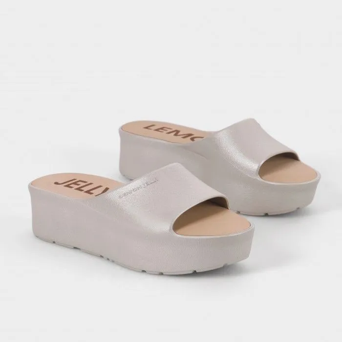 Lemon Jelly Platform Slides in Warm Grey