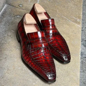 Men's Crocodile Leather Loafers