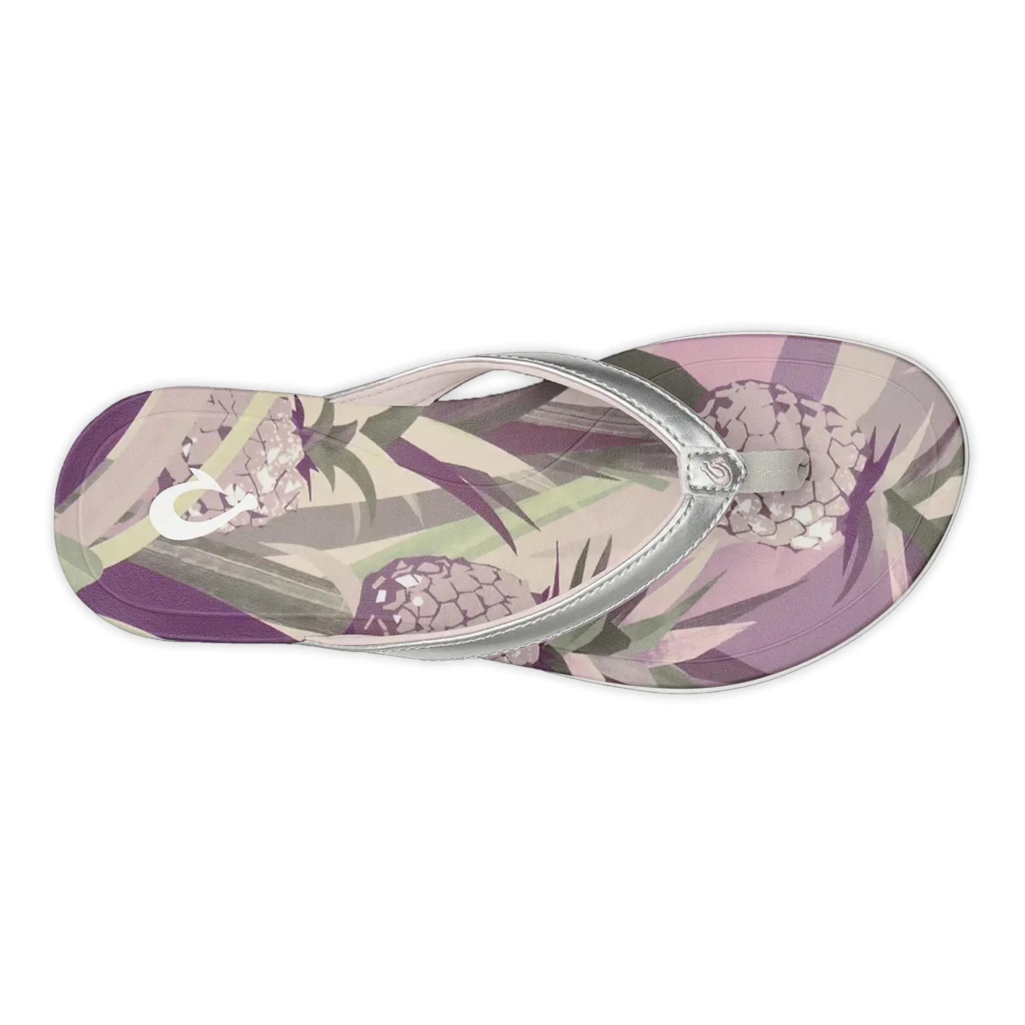 Olukai "Ho'opio Hau" Women's Beach Sandal- Silver/Pineapple