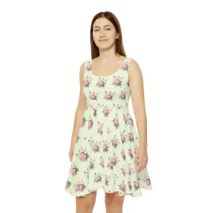 Pastel Delicate Flower Skater Dress
