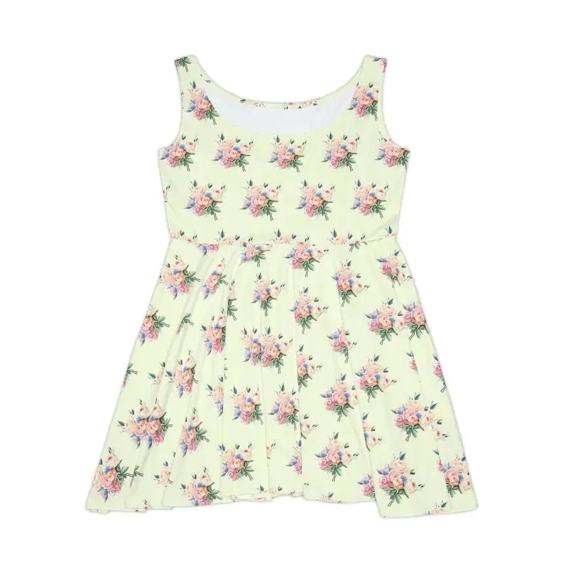 Pastel Delicate Flower Skater Dress