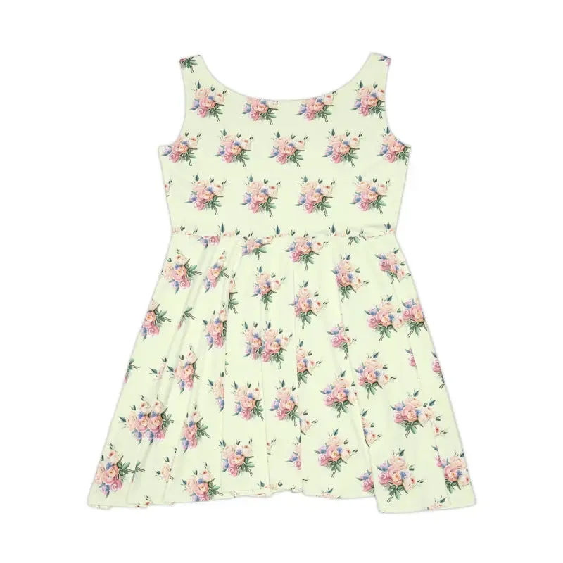 Pastel Delicate Flower Skater Dress