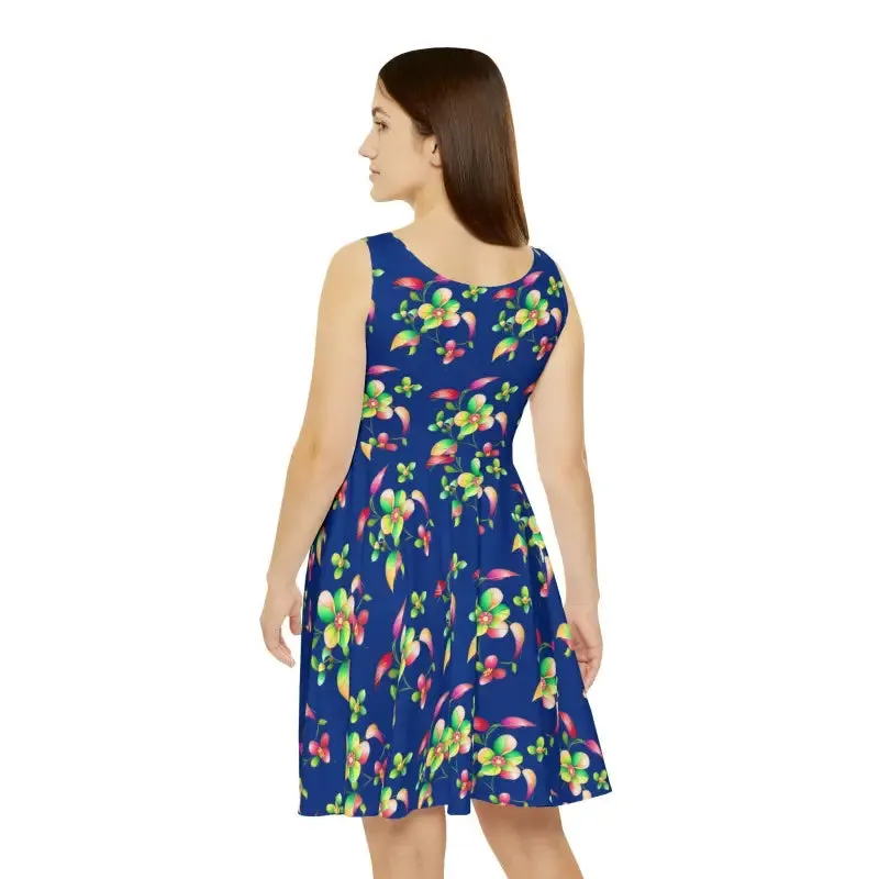 Stunning Large Flowers Women's Skater Dress
